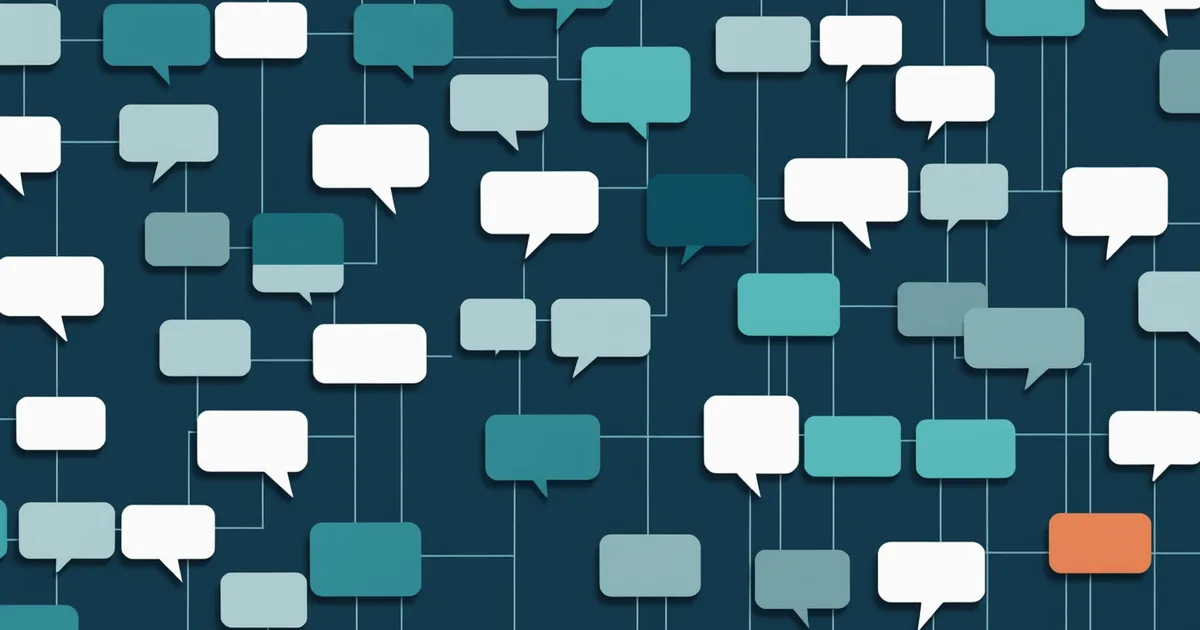 Abstract illustration of two parallel communication pathways